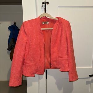 Zara Coral Textured Blazer